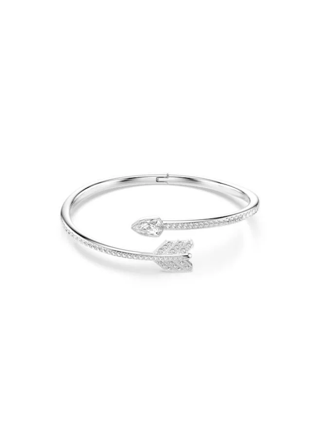 Idyllia Medium Crystal Rhodium Plated Bangle